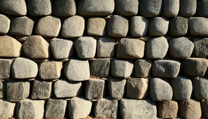  Stone wall with natural texture and shadow play