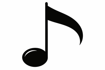 music note silhouette vector, music note icon