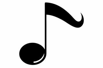 music note silhouette vector, music note icon