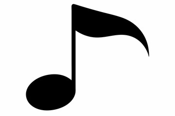 music note silhouette vector, music note icon