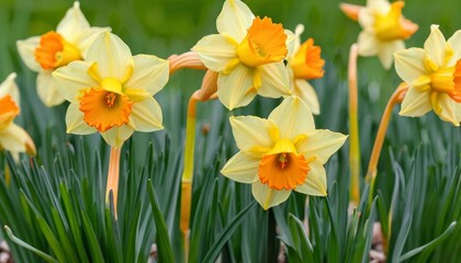  Blooming Joy  A Field of Yellow and Orange Daffodils
