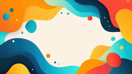 Fototapeta premium Vibrant flat illustration with unique textures, ideal for modern projects seeking style and a fresh creative twist.