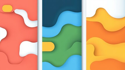 Obraz premium Discover modern flat illustrations, rich with unique textures, perfect for boosting your creative projects and design visions.