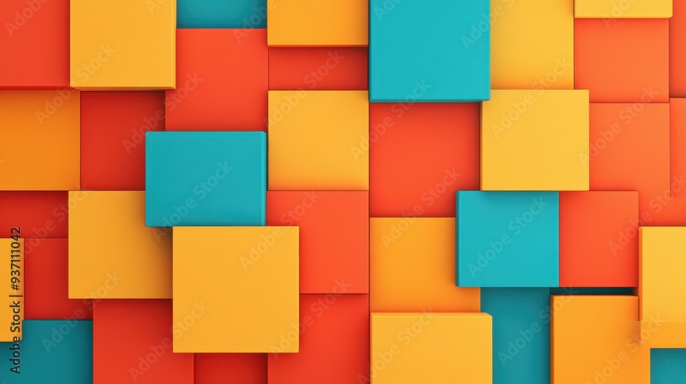 Poster discover a vibrant abstract square design that adds whimsy and charm to contemporary spaces with its