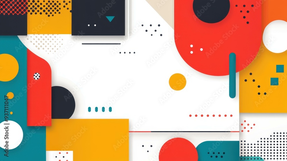 Poster discover a vibrant abstract square design that adds whimsy and charm to contemporary spaces with its