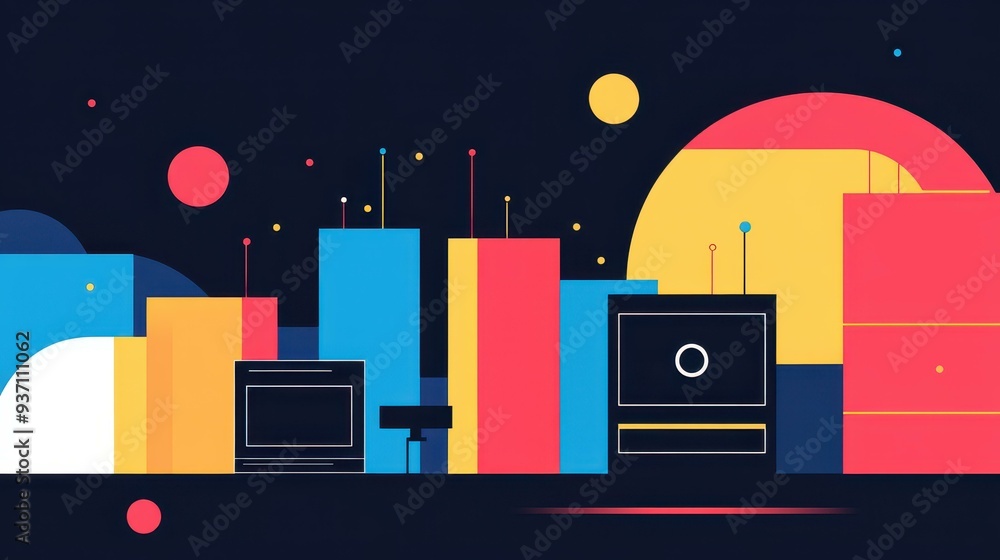 Poster dive into the tech world with a vivid illustration portraying a dynamic internet network connection.