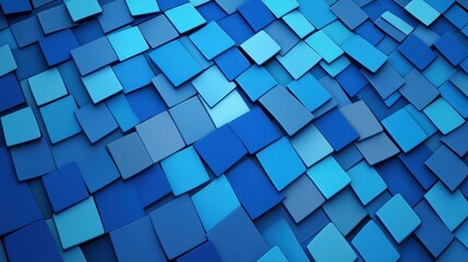 Explore a stunning blue mosaic design featuring vibrant square pixels and dynamic textures for a stylish artistic feel.