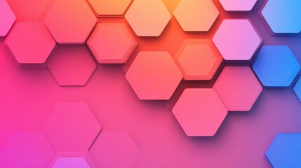 Dive into a striking hexagon design that fuses vibrant hues and textures, ideal for showcasing communication networks.