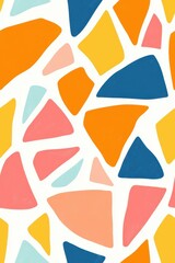 A vibrant geometric sketch that sparks creativity and joy with its playful shapes and colors.