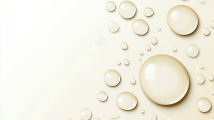 Chic cream wallpaper with playful water droplets brings a modern flair to your interiors and brightens up any room.