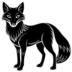Fox silhouette Vector illustration on a white background
