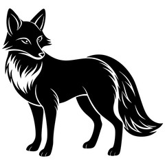 Fox silhouette Vector illustration on a white background