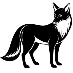 Fox silhouette Vector illustration on a white background