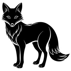 Fox silhouette Vector illustration on a white background