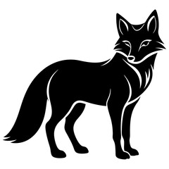 Fox silhouette Vector illustration on a white background
