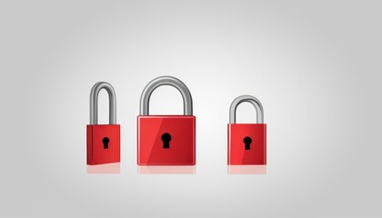 Fototapeta premium red lock and key