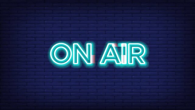 On air quotes typographic motion vedio neon