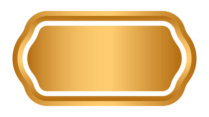 Abstract 3d golden geometric islamic banner shape with pattern on arabesque style text box title frame vector illustration isolated gray background