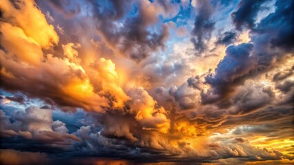 Fototapeta premium Dramatic clouds fill the sky creating a stunning background, dramatic, clouds, sky, background, stormy, atmospheric, moody