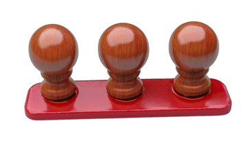 Corporate seal stamp with ink pad, isolated, white background