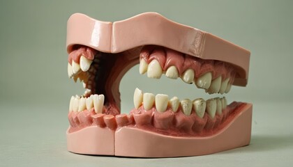 Obraz premium A closeup view of a dental model showcasing the intricate details of teeth and gums