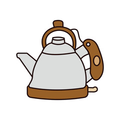 Stylized vector kettle illustration, perfect for kitchenware and appliance designs