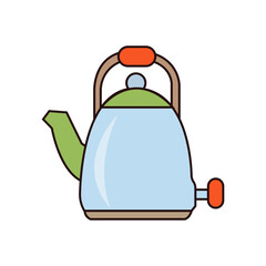 Obraz premium Stylized vector kettle illustration, perfect for kitchenware and appliance designs