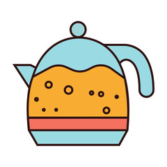 Stylized vector kettle illustration, perfect for kitchenware and appliance designs