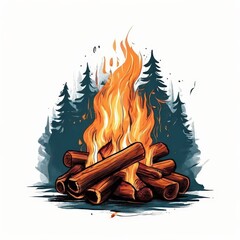 the AI Image Generator, real fire flames on a black background overlay