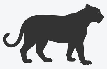 Majestic Panther Silhouette Vector, Perfect for Bold and Striking Designs