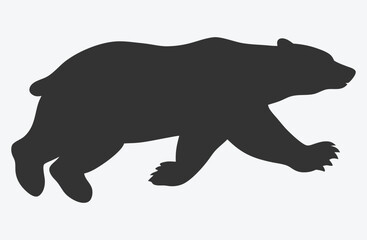 Fototapeta premium Majestic Polar Bear Silhouette Vector Illustration