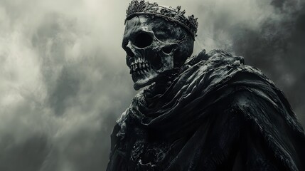 Fototapeta premium A skeletal pirate with a tattered hat