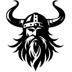 Viking portrait silhouette