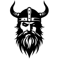 Viking portrait silhouette