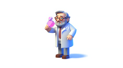 Scientist Game 3d cartoon
