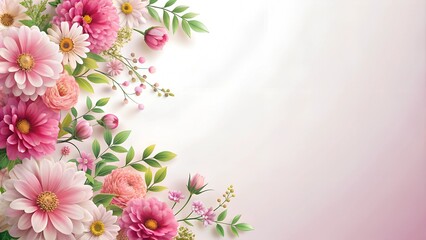 pink and white flowers background