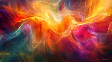 Fototapeta premium A vibrant swirl of colors blending seamlessly, creating a dynamic and mesmerizing abstract artwork full of energy and motion.