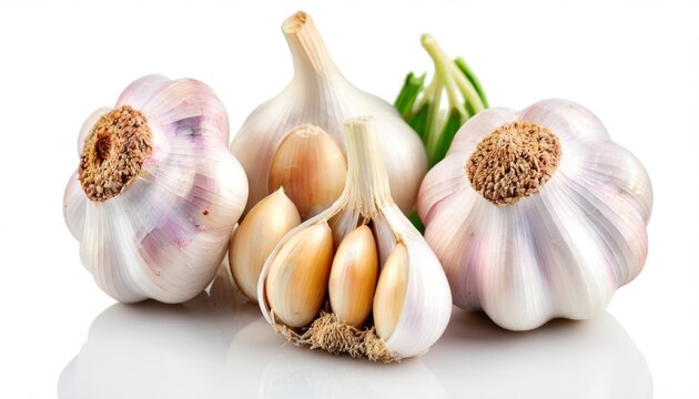  Fresh garlic bulbs ready for culinary adventures