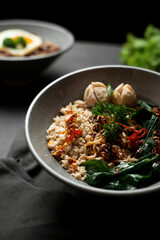 This is a dry baso noodle typical of Indonesian food