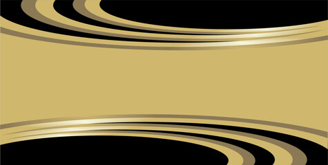 composition of curved lines in gold and brown on a black and gold background as inspiration for visual communication design