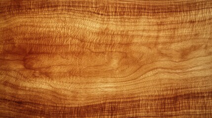 A close-up of a smooth, polished wood surface showcasing natural grain patterns.