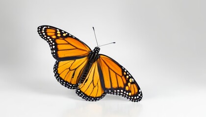 Obraz premium Vibrant Monarch Butterfly in Flight