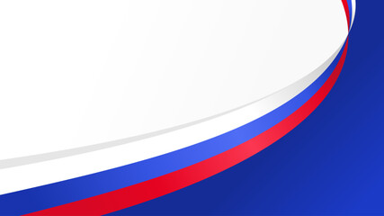 wavy russia flag vector background with copy space for text. russia national day