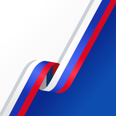 Obraz premium wavy russia flag vector background with copy space for text. suitable for russia national day post
