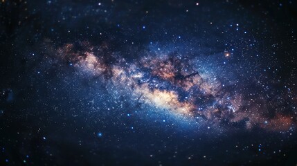 Obraz premium A Starry Night Sky with a Galaxy of Stars and Nebulae