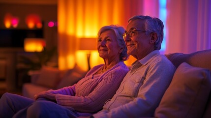 Naklejka premium Senior Couple Relaxing on