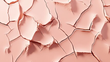 Rough, cracked clay with a dry, earthy texture, soft diffused light