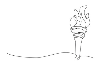 One continuous line drawing boxing player - men. A male athlete boxer single line illustration.