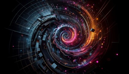 Fototapeta premium Abstract dark background
