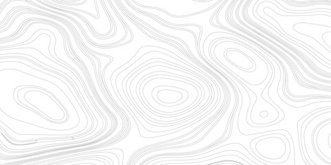 geography scheme and the terrain path. Ultra wide. Map on land terrain Illustration, The black on white contours topography stylized height of the lines.